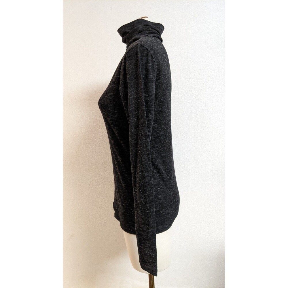 Women's Cabi Style #3225 Odyssey Turtleneck Spacedye Black/Gray W/Thumbholes S - Picture 6 of 14